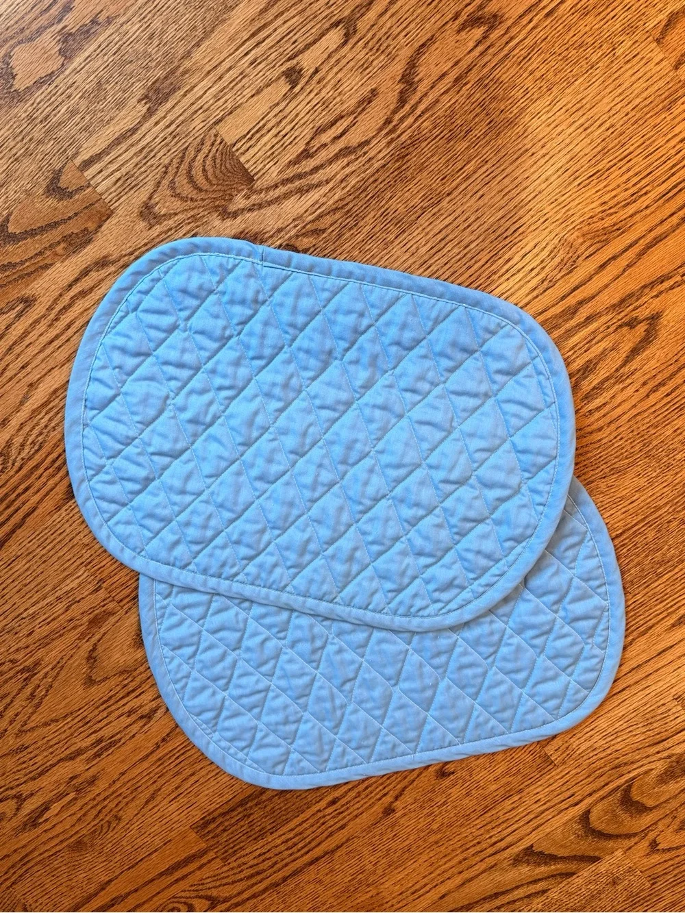 Quilted Placemats in Country Blue-Set of 2